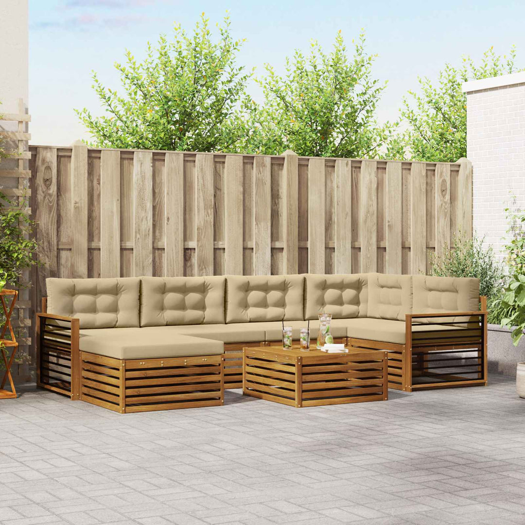 Udendørs sofagruppe 7 stk. Naturlig og Beige
