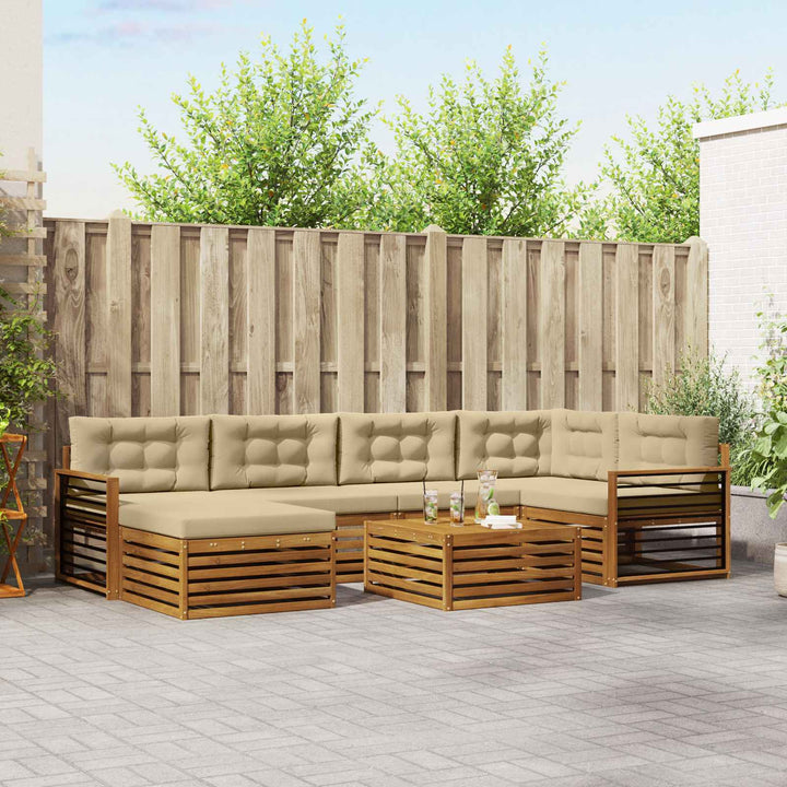 Udendørs sofagruppe 7 stk. Naturlig og Beige