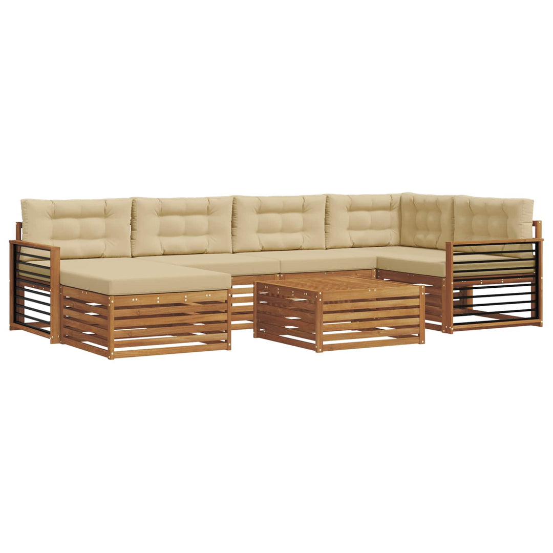 Udendørs sofagruppe 7 stk. Naturlig og Beige