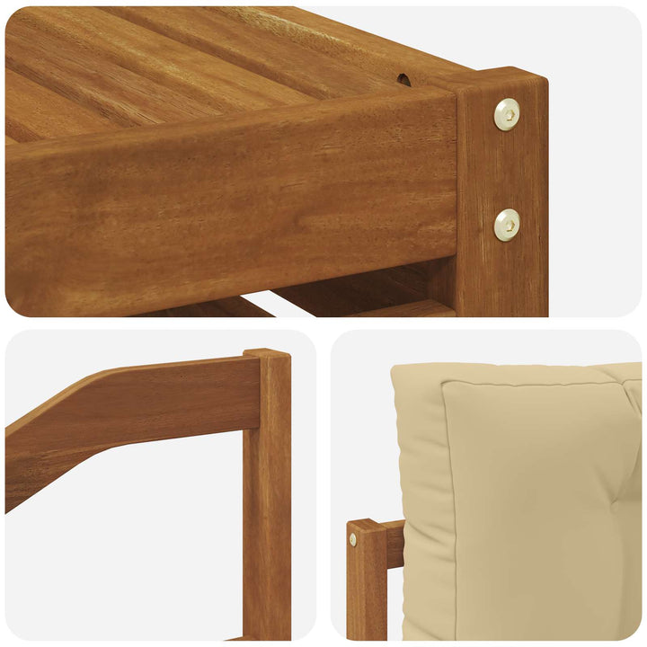 Udendørs sofagruppe 7 stk. Naturlig og Beige