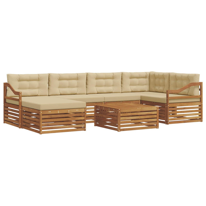 Udendørs sofagruppe 7 stk. Naturlig og Beige