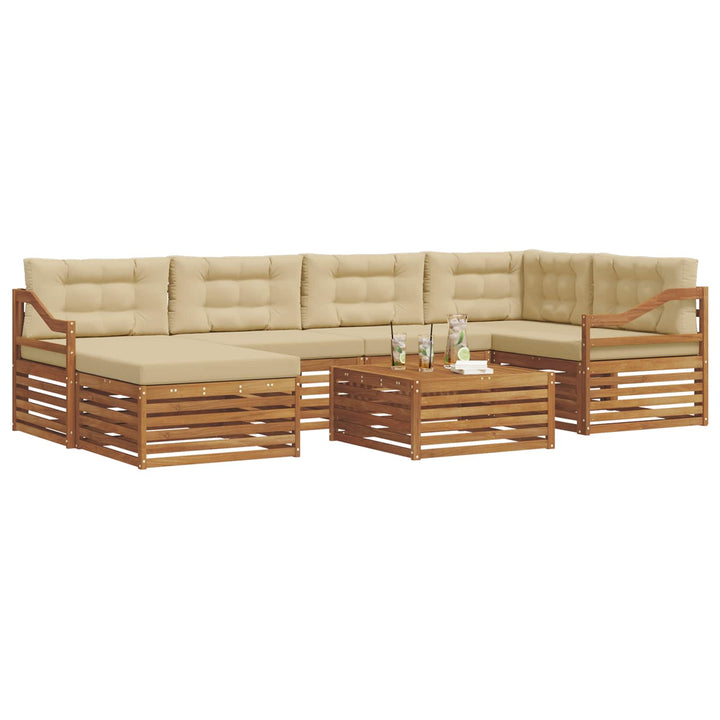 Udendørs sofagruppe 7 stk. Naturlig og Beige