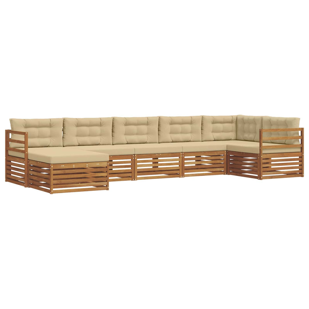 Udendørs sofagruppe 7 stk. Naturlig og Beige