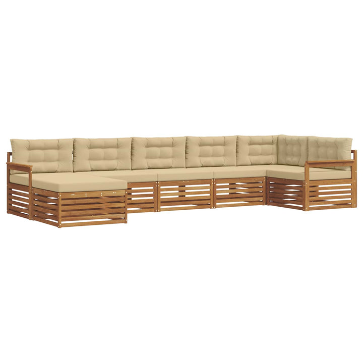 Udendørs sofagruppe 7 stk. Naturlig og Beige