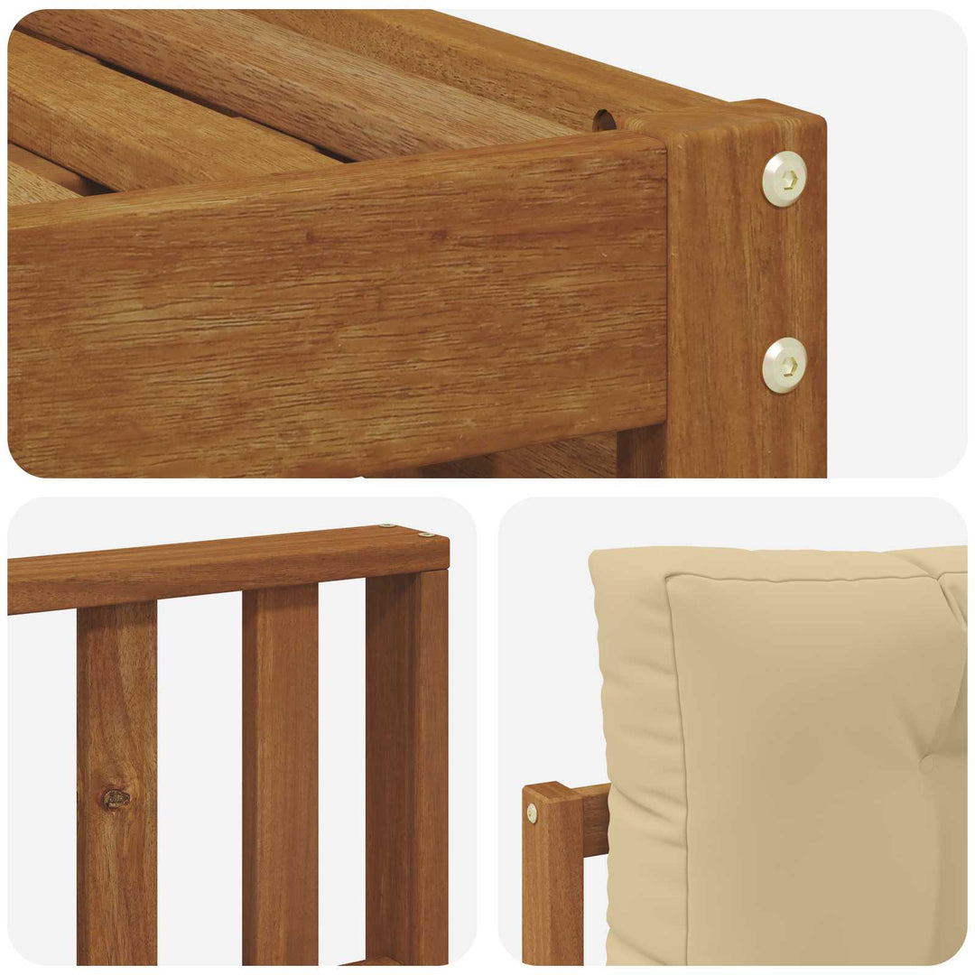 Udendørs sofagruppe 7 stk. Naturlig og Beige