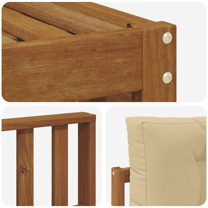 Udendørs sofagruppe 7 stk. Naturlig og Beige