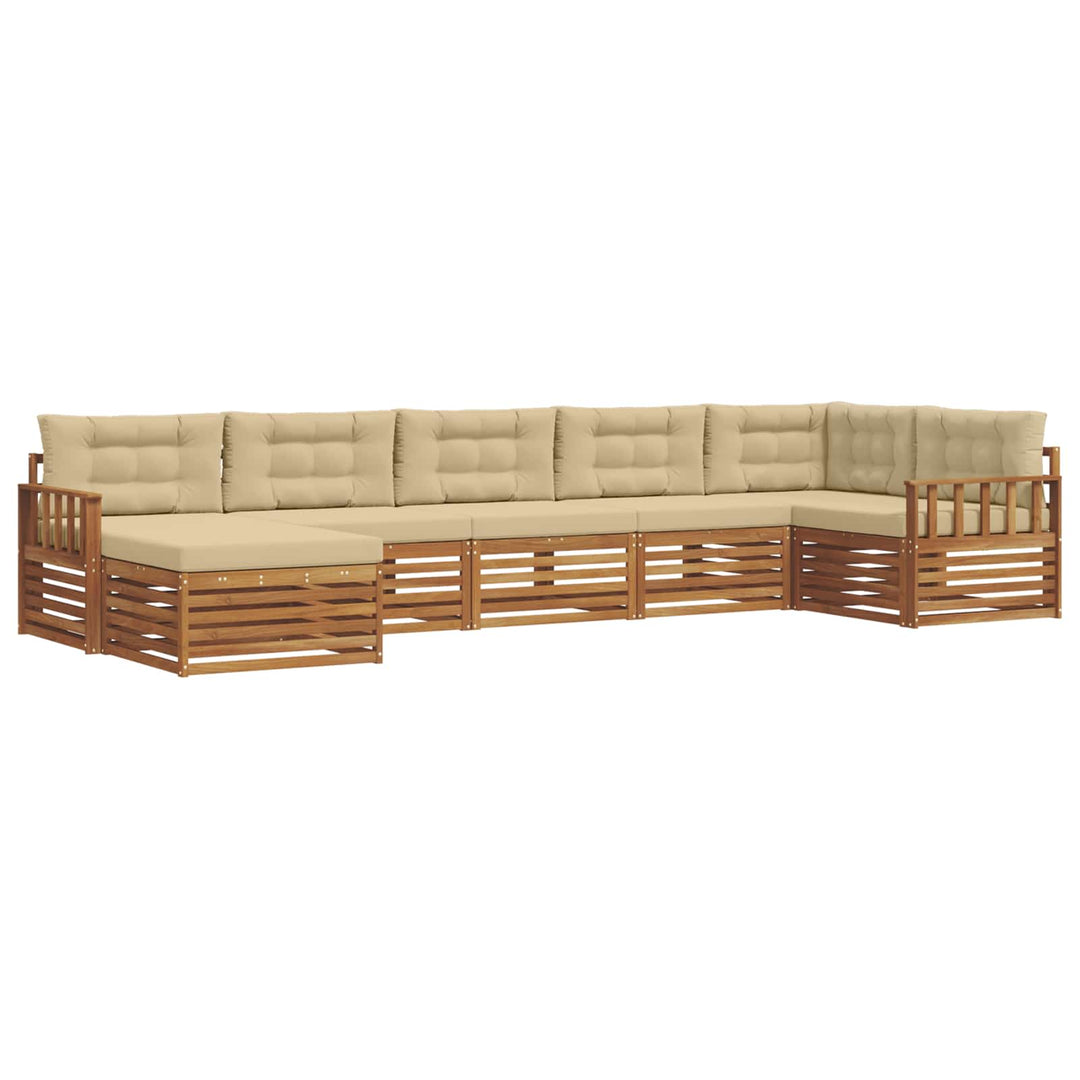Udendørs sofagruppe 7 stk. Naturlig og Beige