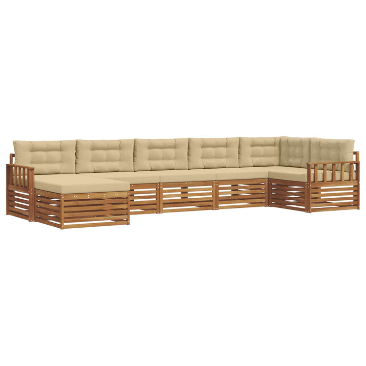 Udendørs sofagruppe 7 stk. Naturlig og Beige