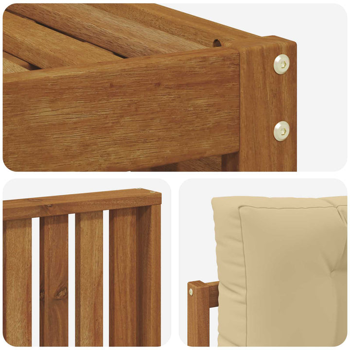 Udendørs sofagruppe 7 stk. Naturlig og Beige