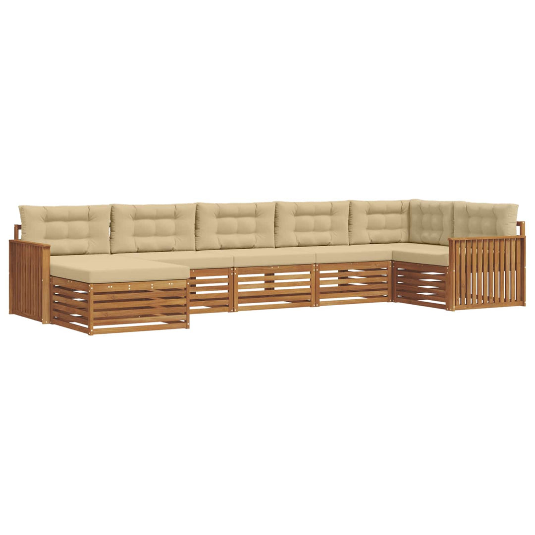 Udendørs sofagruppe 7 stk. Naturlig og Beige