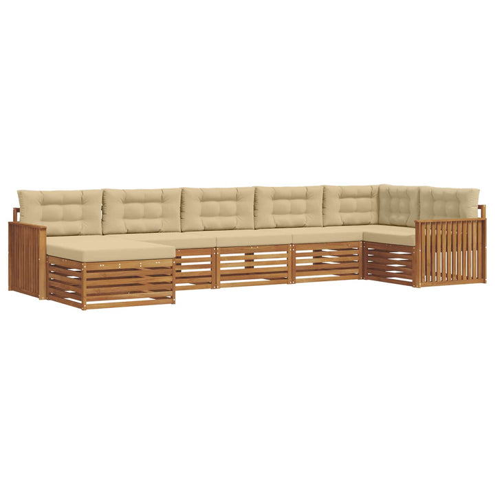 Udendørs sofagruppe 7 stk. Naturlig og Beige