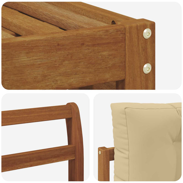 Udendørs sofagruppe 7 stk. Naturlig og Beige