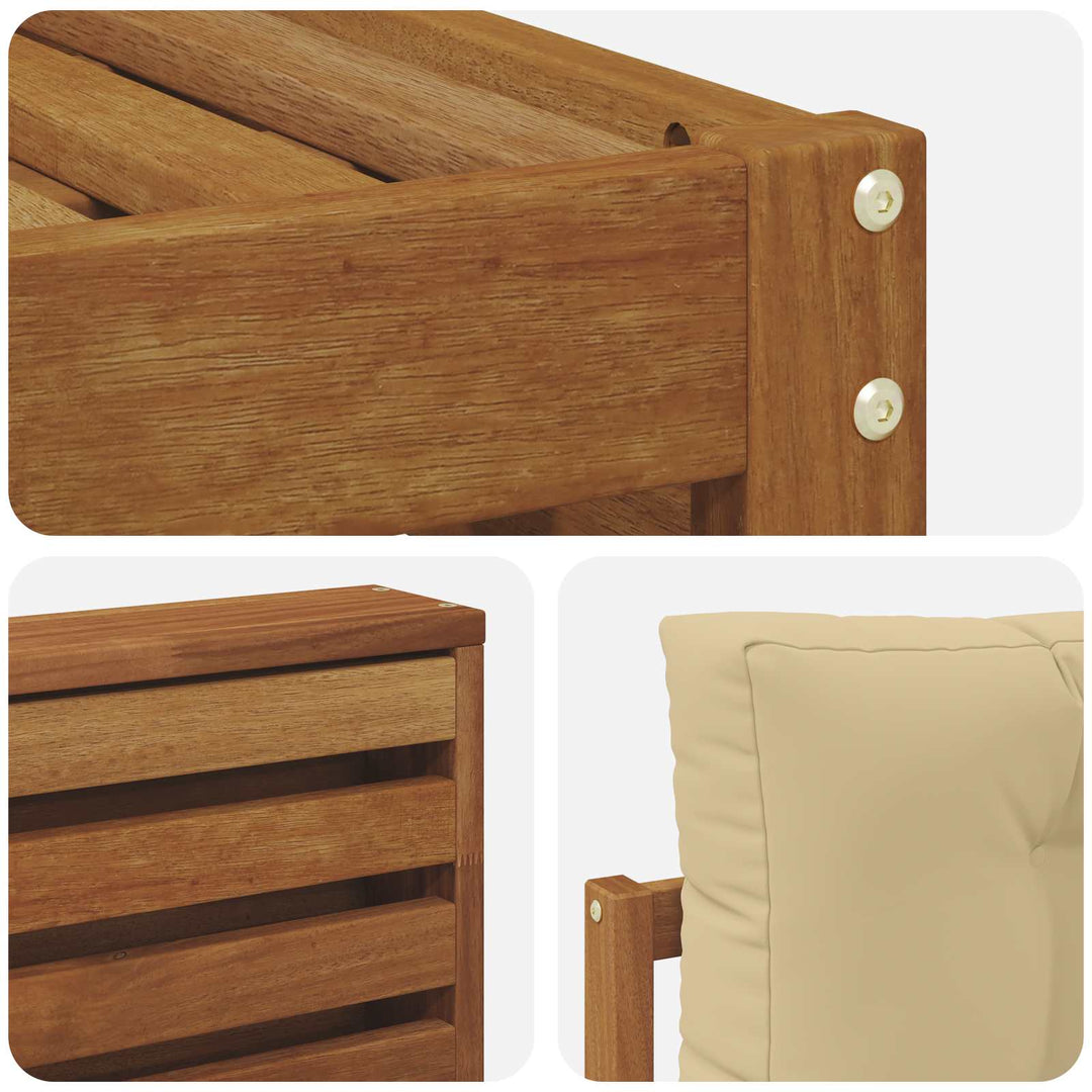 Udendørs sofagruppe 7 stk. Naturlig og Beige