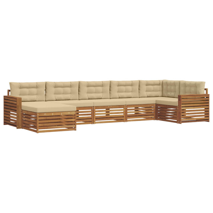 Udendørs sofagruppe 7 stk. Naturlig og Beige
