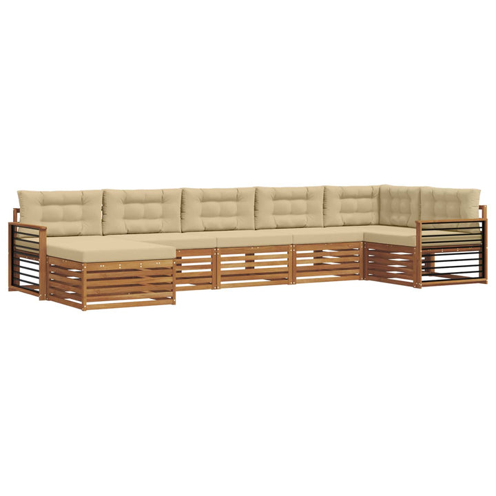 Udendørs sofagruppe 7 stk. Naturlig og Beige