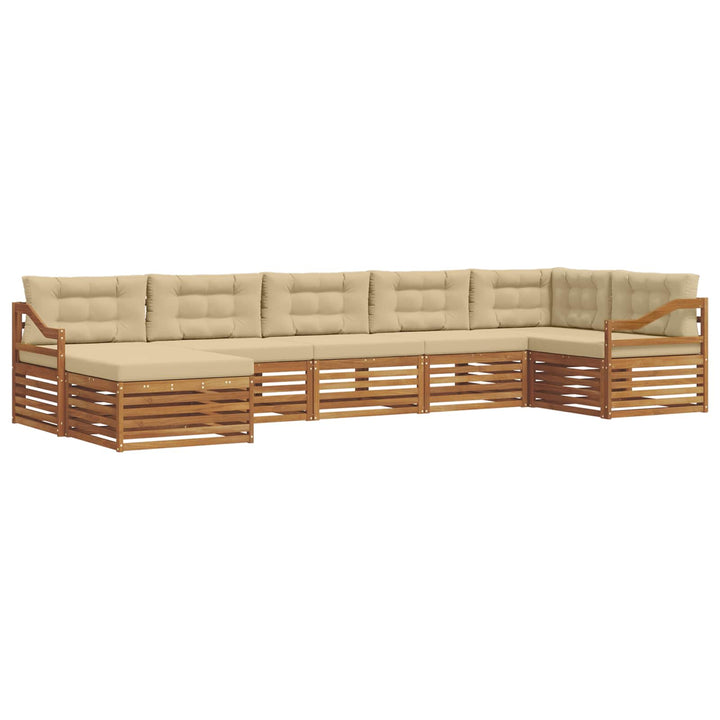 Udendørs sofagruppe 7 stk. Naturlig og Beige