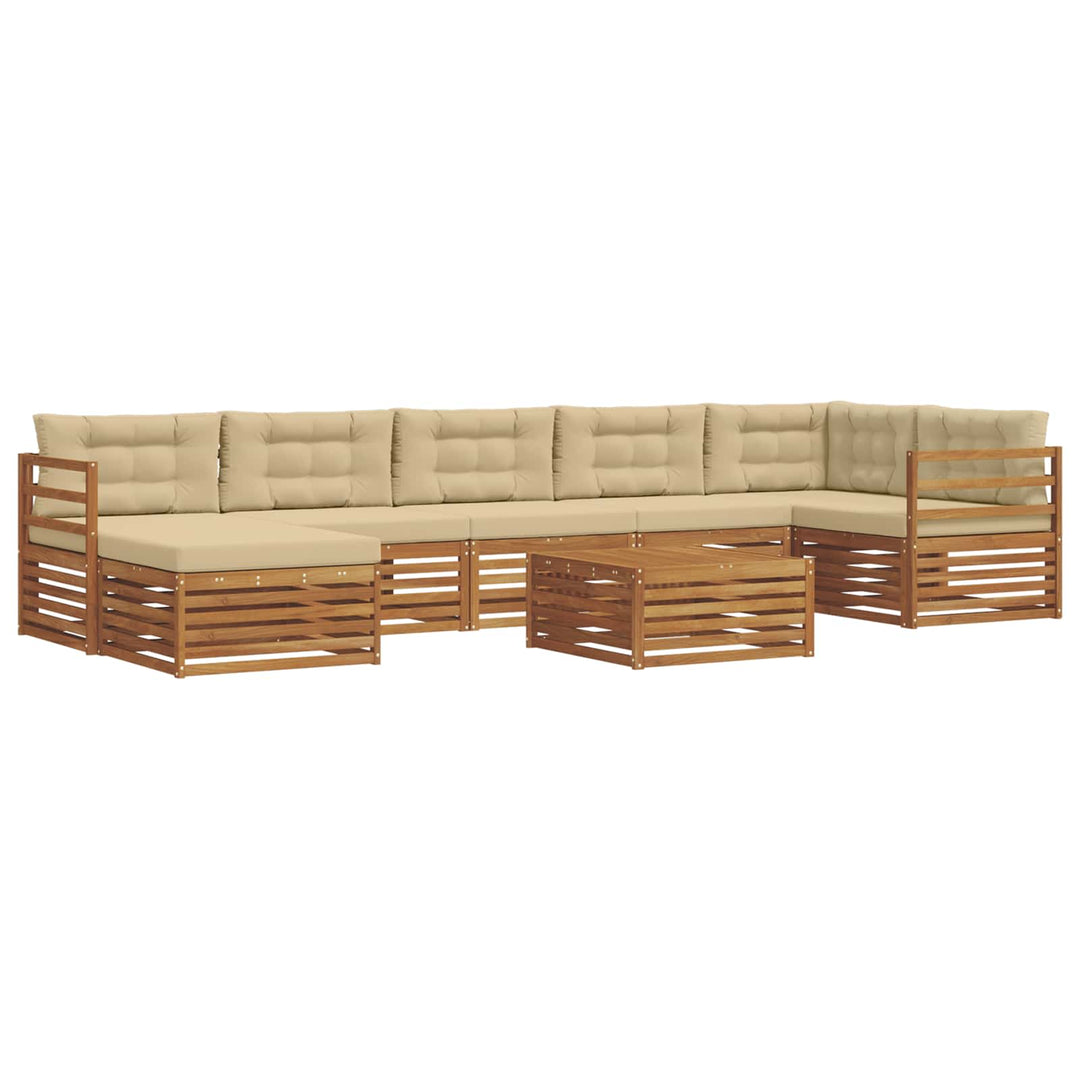 Udendørs sofagruppe 8 stk. Naturlig og Beige