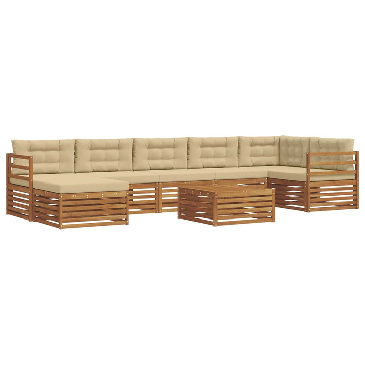 Udendørs sofagruppe 8 stk. Naturlig og Beige