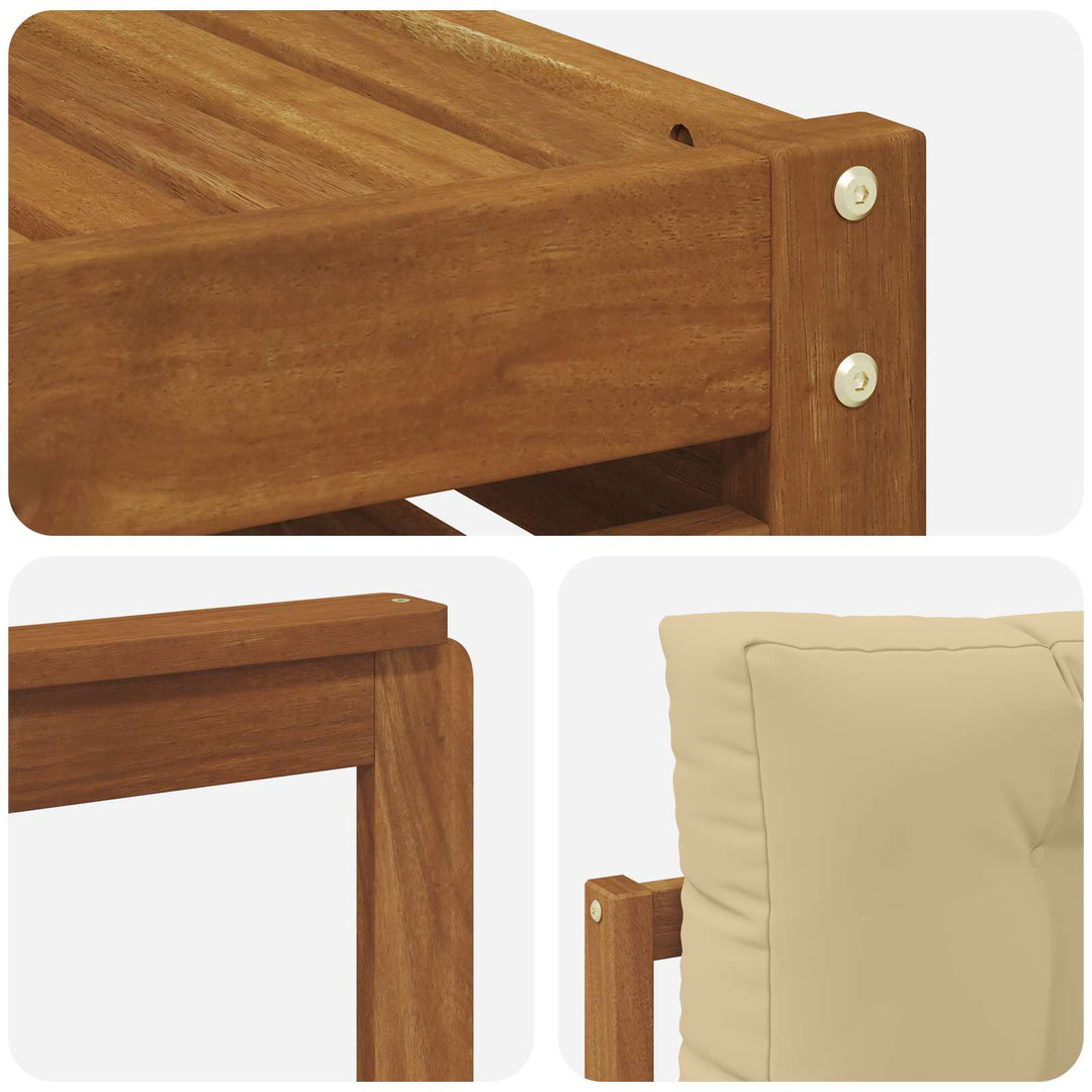 Udendørs sofagruppe 8 stk. Naturlig og Beige