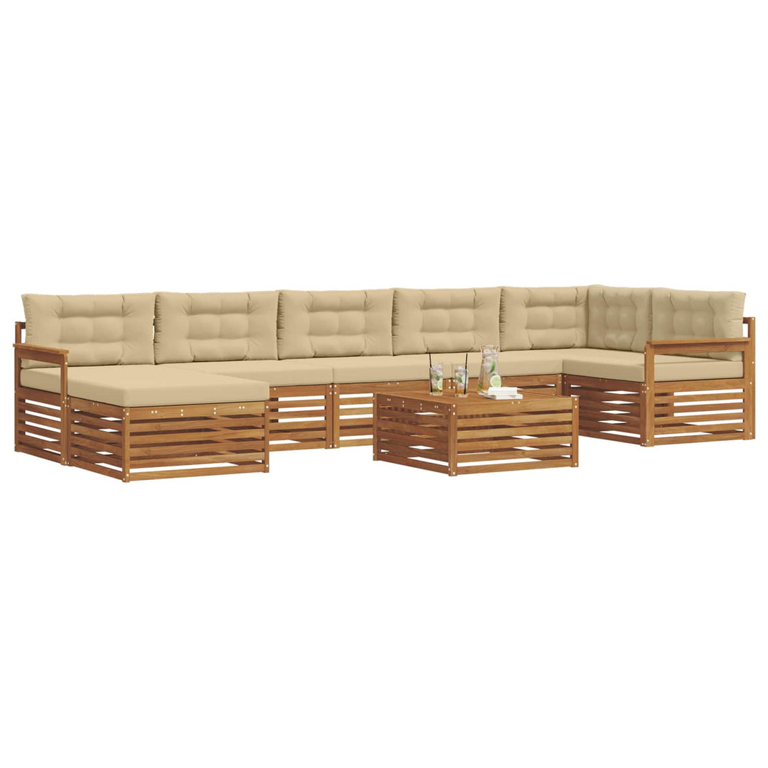 Udendørs sofagruppe 8 stk. Naturlig og Beige