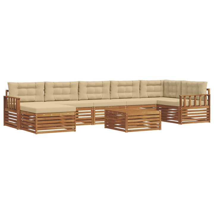 Udendørs sofagruppe 8 stk. Naturlig og Beige