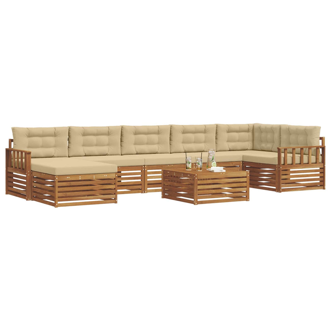 Udendørs sofagruppe 8 stk. Naturlig og Beige