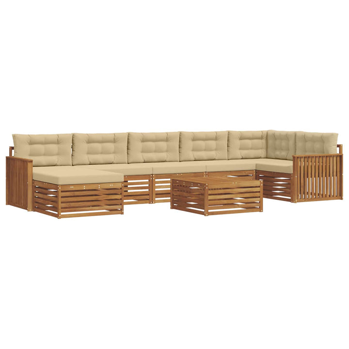 Udendørs sofagruppe 8 stk. Naturlig og Beige