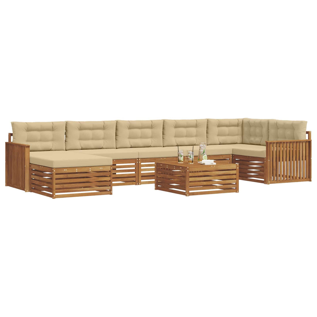 Udendørs sofagruppe 8 stk. Naturlig og Beige