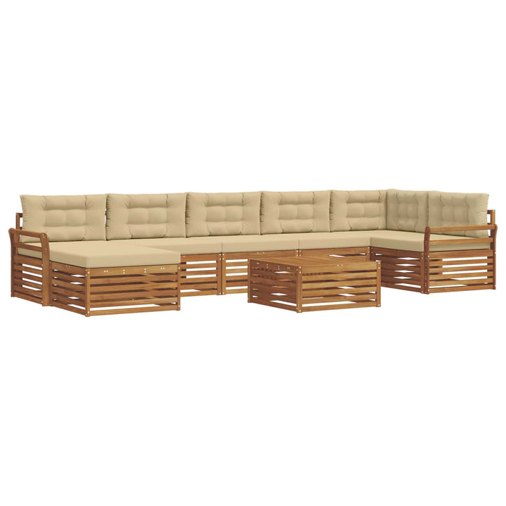 Udendørs sofagruppe 8 stk. Naturlig og Beige