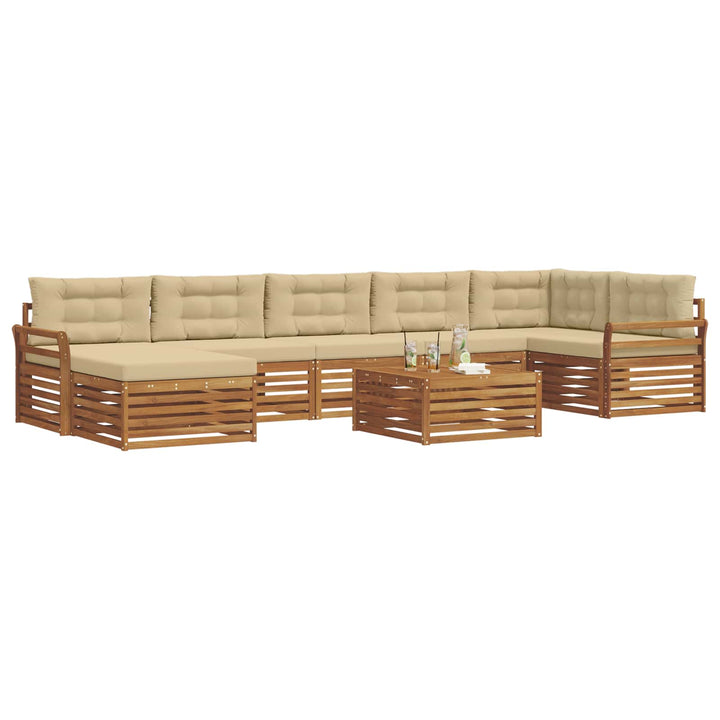 Udendørs sofagruppe 8 stk. Naturlig og Beige