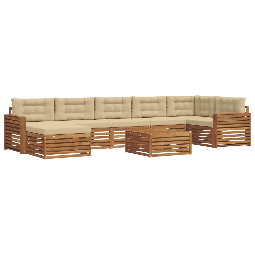 Udendørs sofagruppe 8 stk. Naturlig og Beige