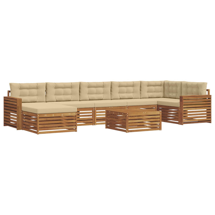 Udendørs sofagruppe 8 stk. Naturlig og Beige