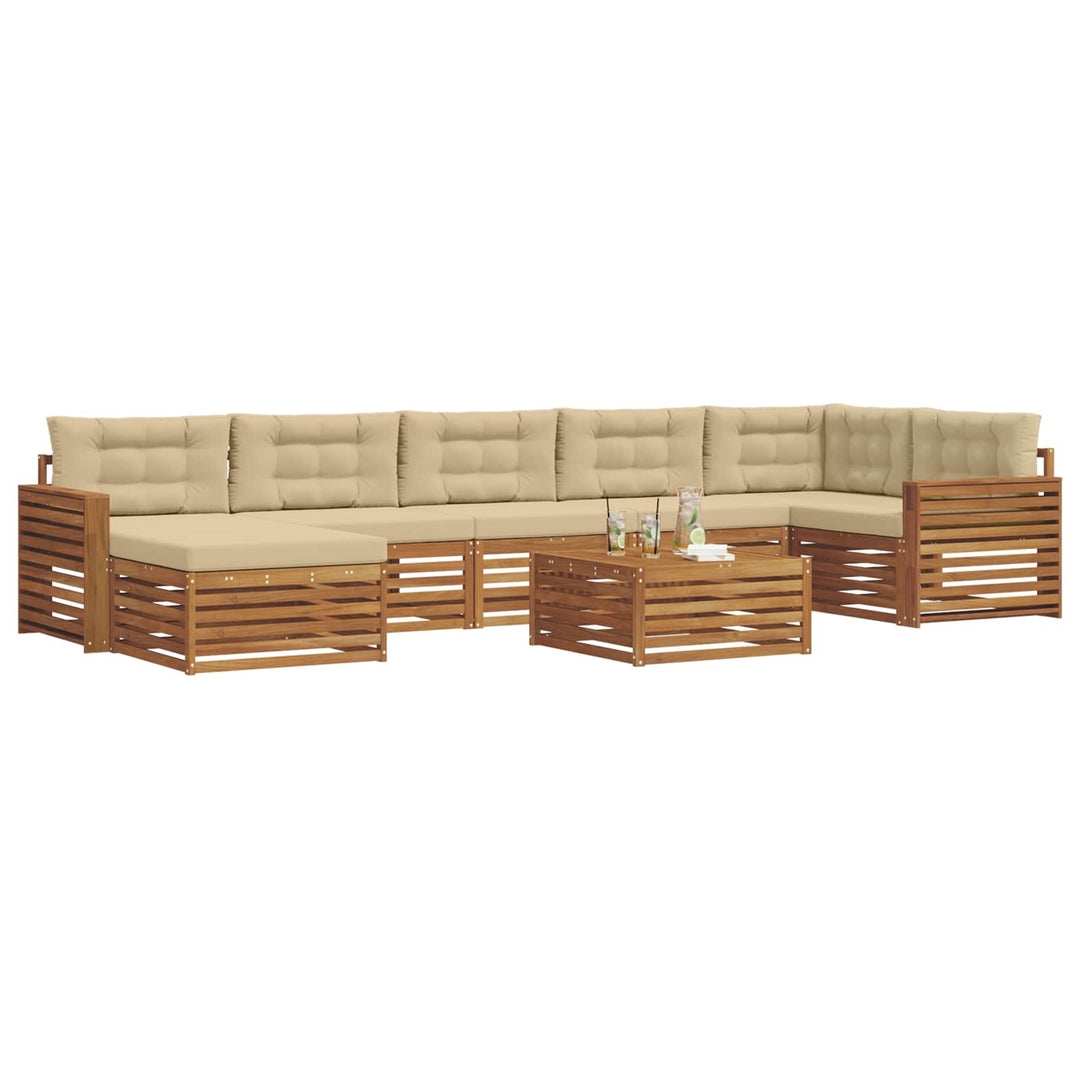 Udendørs sofagruppe 8 stk. Naturlig og Beige