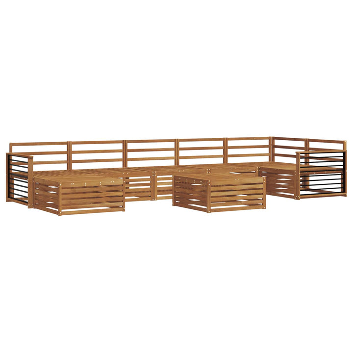 Sofasæt 8 pcs Naturfarvet Massivt Akacietræ