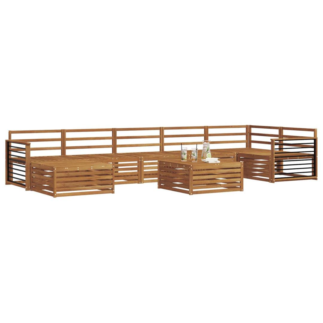 Sofasæt 8 pcs Naturfarvet Massivt Akacietræ