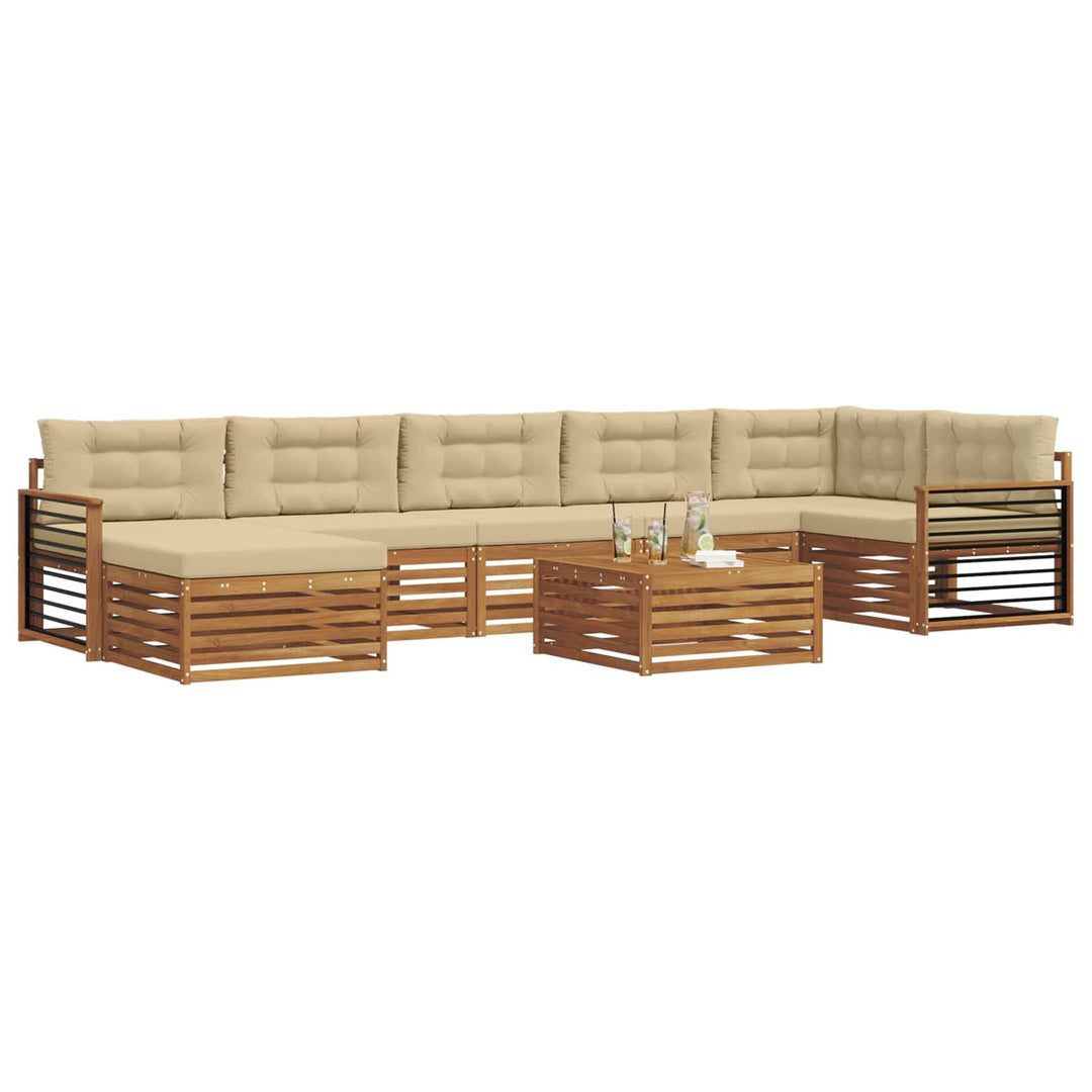 Udendørs sofagruppe 8 stk. Naturlig og Beige