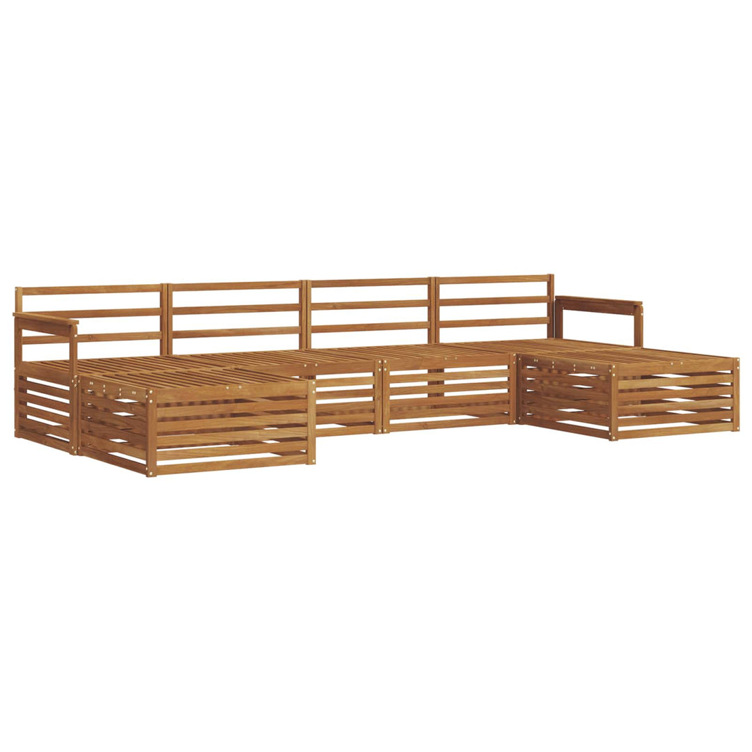 Sofasæt 6 pcs Naturfarvet Massivt Akacietræ