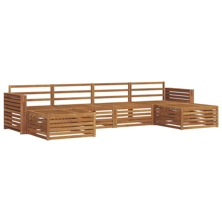 Sofasæt 6 pcs Naturfarvet Massivt Akacietræ