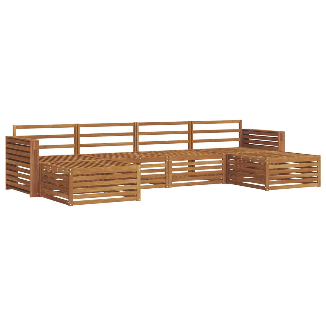 Sofasæt 6 pcs Naturfarvet Massivt Akacietræ