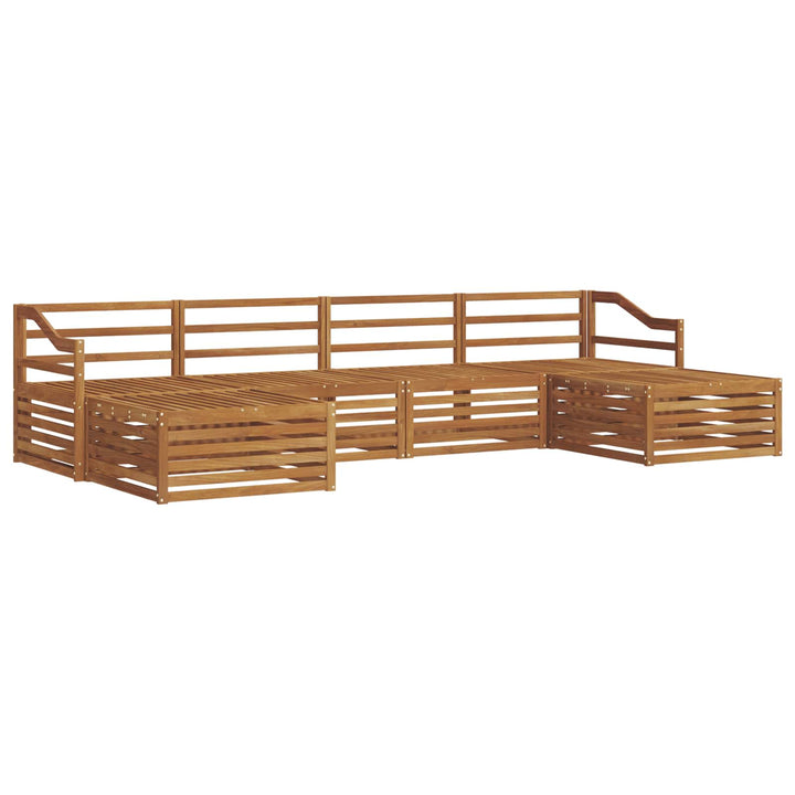 Sofasæt 6 pcs Naturfarvet Massivt Akacietræ