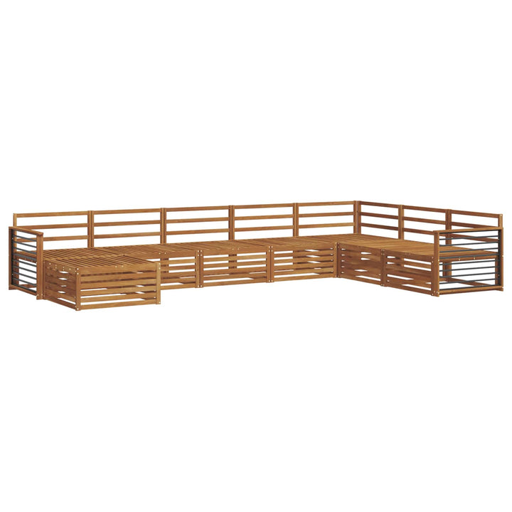 Sofasæt 8 pcs Naturfarvet Massivt Akacietræ