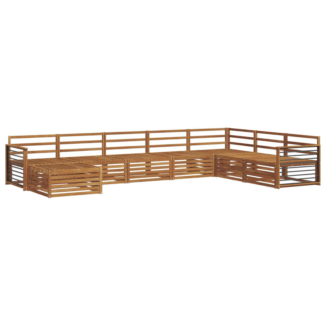 Sofasæt 8 pcs Naturfarvet Massivt Akacietræ