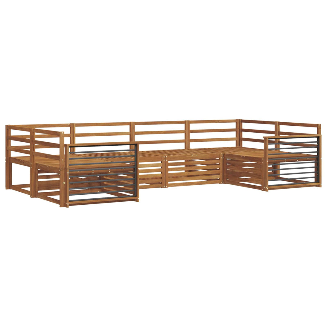 Sofasæt 6 pcs Naturfarvet Massivt Akacietræ