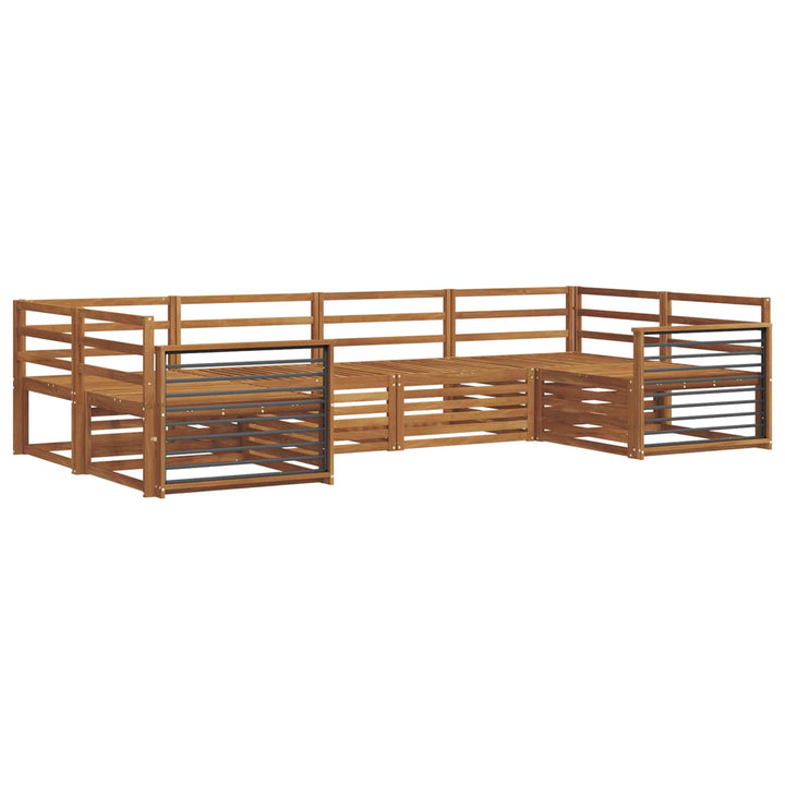 Sofasæt 6 pcs Naturfarvet Massivt Akacietræ