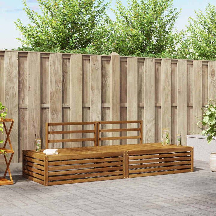 Udendørs sofagruppe Naturfarvet 203,5 x 83 x 73 cm