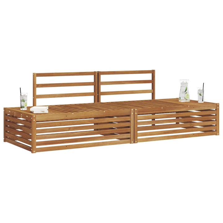 Udendørs sofagruppe Naturfarvet 203,5 x 83 x 73 cm