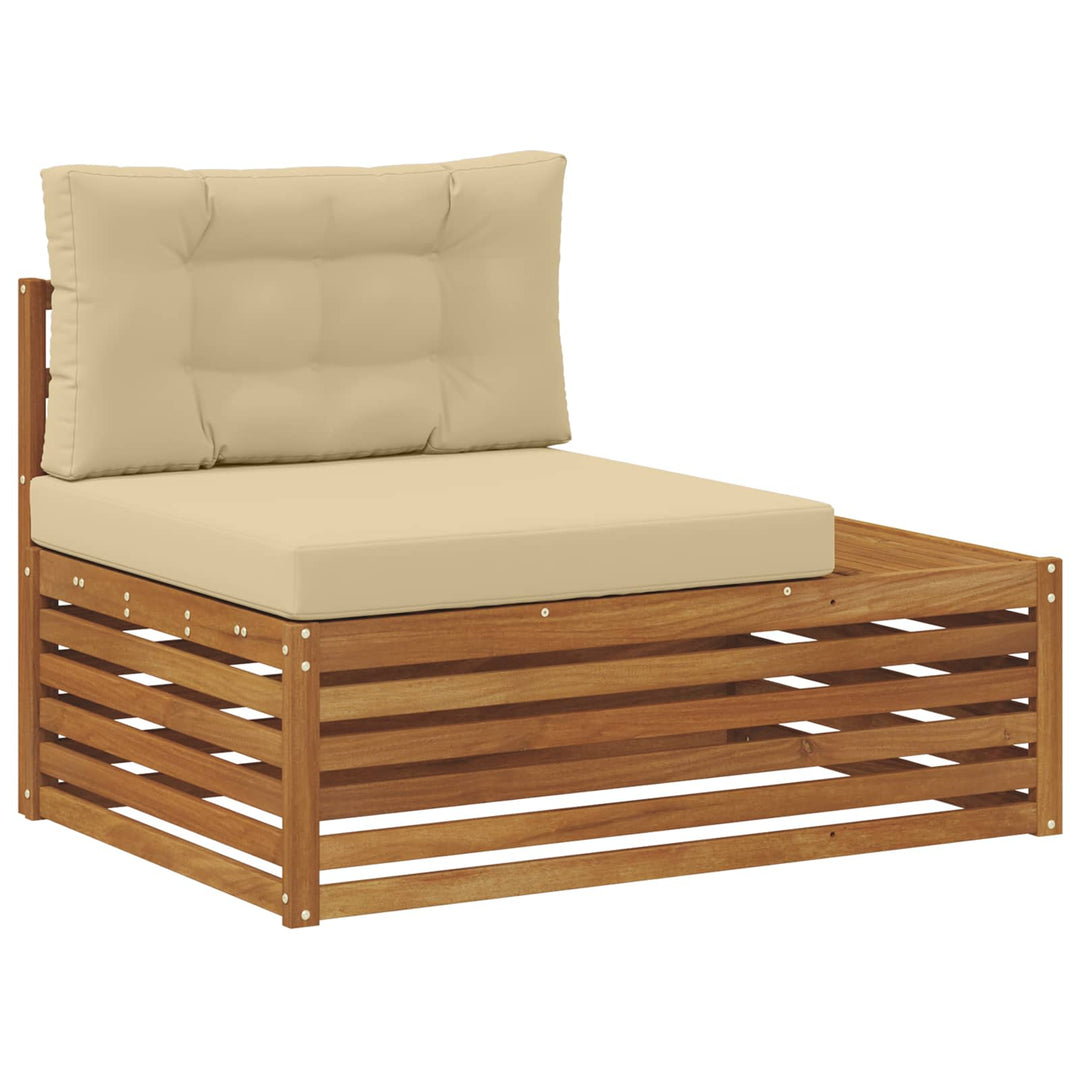 Udendørs sofagruppe med pude 6 Stk Naturlig og Beige