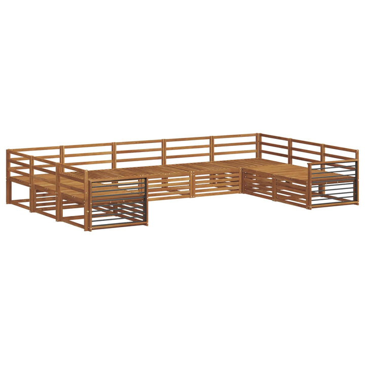 Sofasæt 9 pcs Naturfarvet Massivt Akacietræ