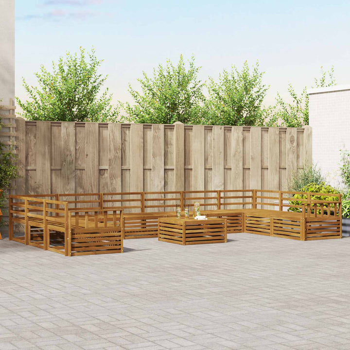Sofasæt 11 pcs Naturfarvet Massivt Akacietræ
