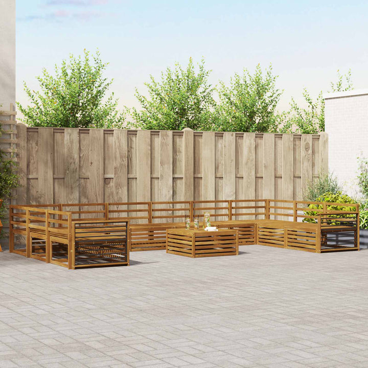 Sofasæt 11 pcs Naturfarvet Massivt Akacietræ